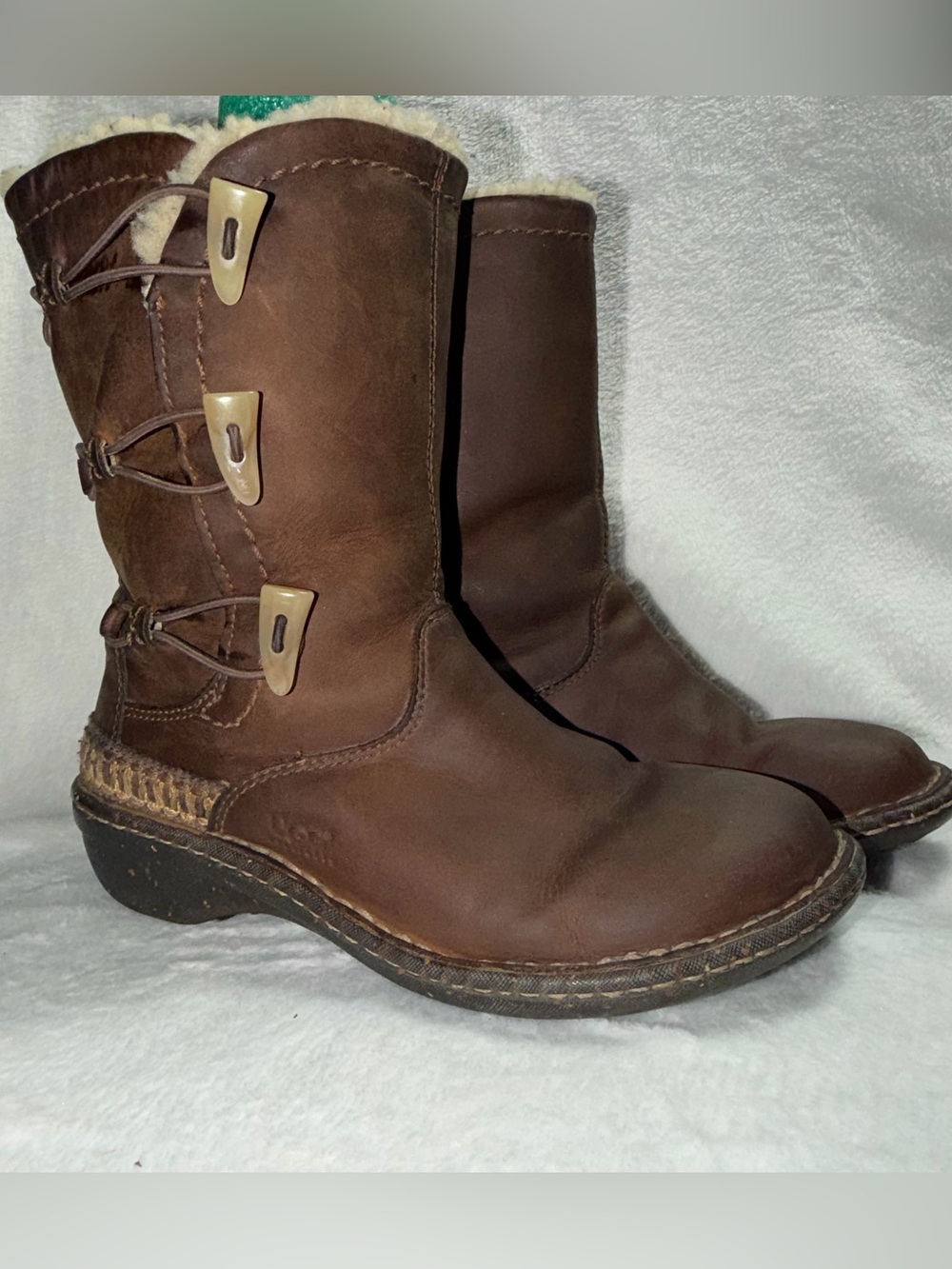 UGG Australia Kona Leather Shearling Toggle Boots - Women's 7